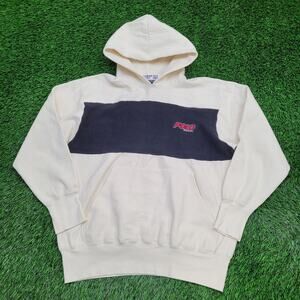 POLO Jeans Colorblock Hoodie Large 23x25 Ivory Blue Ralph-Lauren